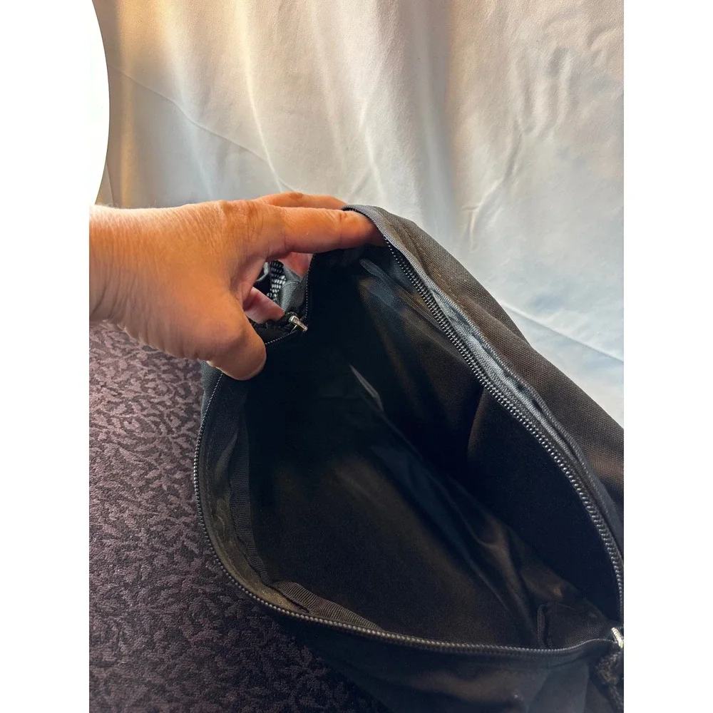 The North Face Black Lumbar Fanny Pack Waist Bag Hiking Travel Mesh Pockets